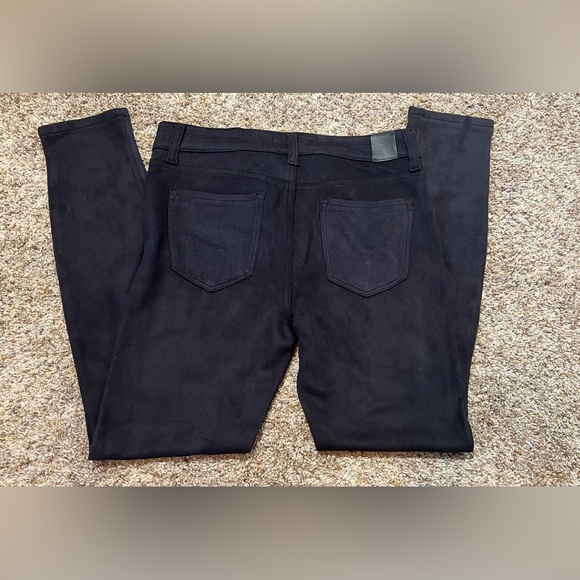Level 99 Pants Faux Suede Soft Black Size 28 - Picture 9 of 13